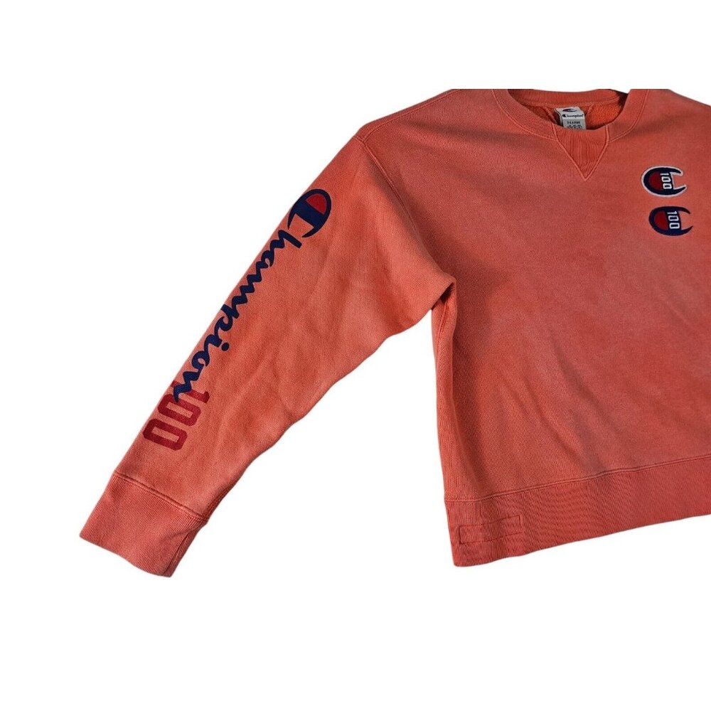 Champion 100 Year Anniversary Crewneck Sweatshirt - Coral - Women's Size XL - Picture 4 of 12